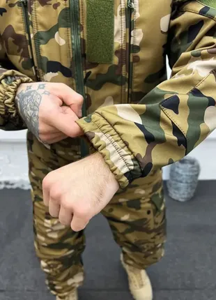 Тактичний зимовий костюм мультикам softshell, армійський зимовий костюм hydra подвійний фліс мультик10 фото