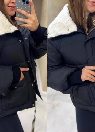 Женская осенняя короткая куртка, зимняя тёплая куртка,зимняя короткая теплая стеганая стеганая баллоновая куртка