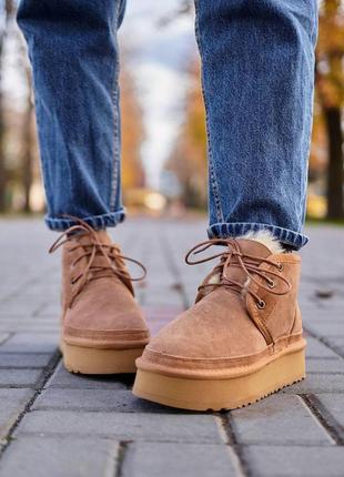 Женские угги ugg neumel platform chestnut