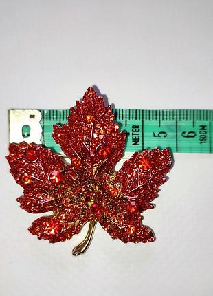 Кленовий листок брошка осінній листочок велика кулон підвіска9 фото