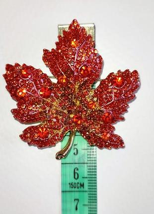 Кленовий листок брошка осінній листочок велика кулон підвіска10 фото
