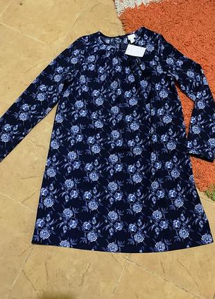 Цветочное свободное платье h&m 4