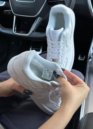 Зимние женские кроссовки nike air force 1 white fur(мех) 36-37-38-39-40-413 фото