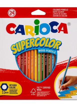 Набір кольорових олівців carioca 43393 24 кольори
