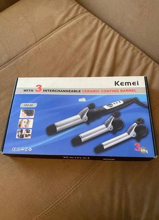 Щипці,плойка kemei 3in 1