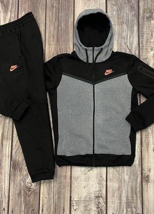 Зима ❄️ теплый спортивный костюм на флисе nike tech fleece