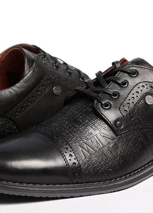 Шкіряні туфлі броги kristan impression black 5