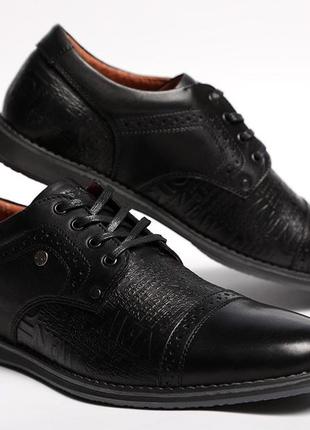 Кожаные туфли броги kristan impression black 9