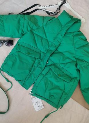 Ликвидация ❗трендова зелена куртка4 фото