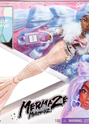 Кукла русалка mermaze mermaidz shellnelle  коллекционная меняет цвет хвоста шеллнелле оригинал8 фото