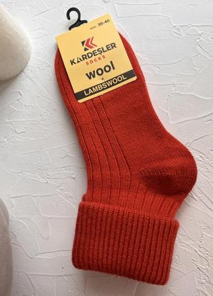 Носки шерстяные турецкие kardesler, шерстяные носки с отворотом,2 фото