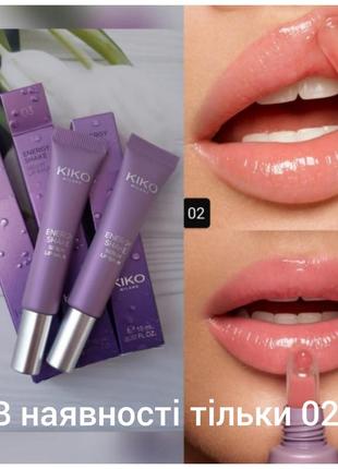 Кольоровий бальзам для губ energy shake serum 02 kiko milano