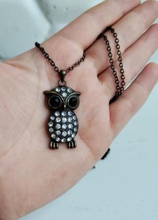 Кулон цепочка подвеска бижутерия украшение сова эйвон avon