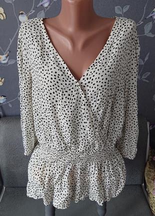 Женская новая блуза свободного фасона большой размер батал 50 /52/54 блузка блузочка1 фото