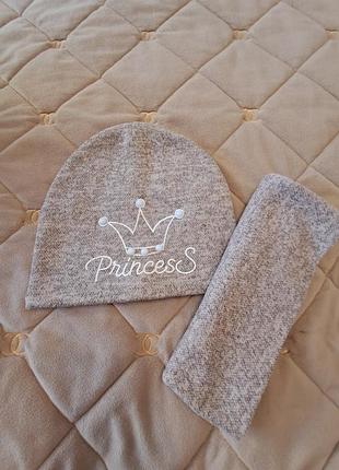 Шапка з хомутом на флісі