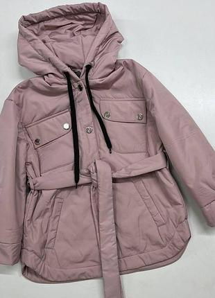 Дитяча курточка-сорочка для дівчинки (лаванда)