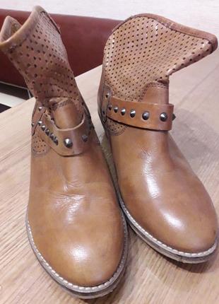 Полусапожки р.37 кожа