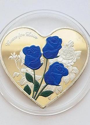 Подарункова медаль roses for love / розы любви №001