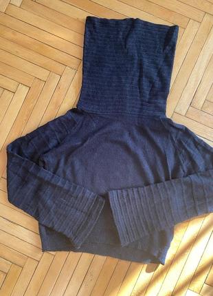 Шерстяной укороченный свитер kappahl