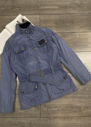 Оригинальная ваксовая куртка womens blue barbour vintage international jacket