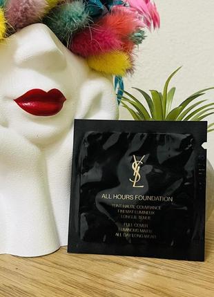 Оригінал пробник yves saint laurent all hours foundation luminous matte тональна основа для обличчя з матовим ефектом, що надає шкірі сяйва lw71 фото