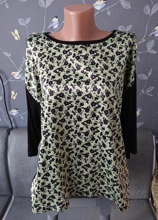 Женакая кофта блуза в рисунок р.48/50 блузка реглан7 фото