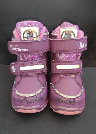 Зимние термо сапоги, фирменные ботинки мембрана на девочку.3 фото