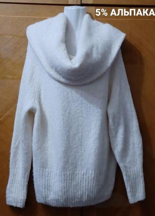 Брендовый теплый оверсайз свитер с объемным воротником от h&amp;m