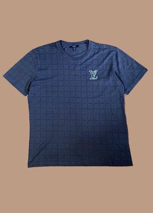 Louis vuitton classic logo monogram tee shirt классная тешка лв lv монограммный узор1 фото