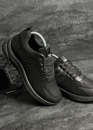 Недорогі нубукові чоловічі кросівки в стилі адідас adidas демісезонні чорні6 фото