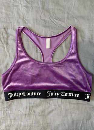 Juicy couture топ велюровый бархатный фиолетовый l оригинал