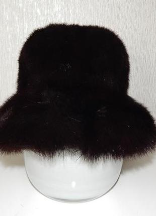 Зимняя меховая шляпа из меха норки6 фото