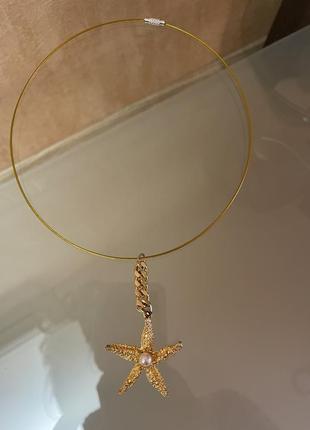 Шикарное винтажное ожерелье кулон подвеска морская звезда!!!3 фото