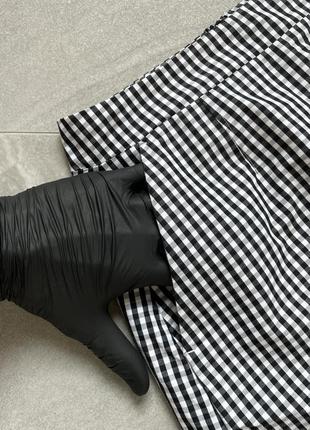 Calvin klein юбка мини в клетку черно белая3 фото