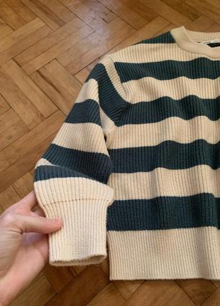 Вʼязаний светр в смужку3 фото