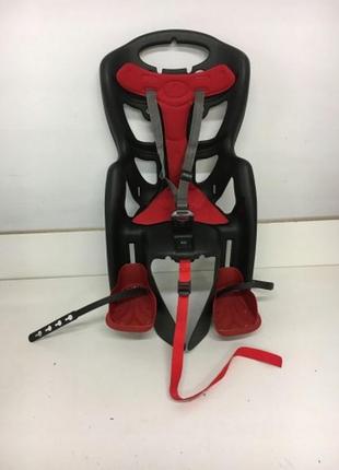 Велокрісло дитяче bellelli pepe clamp, на багажник, до 22кг чорний з червоним (fot095)4 фото