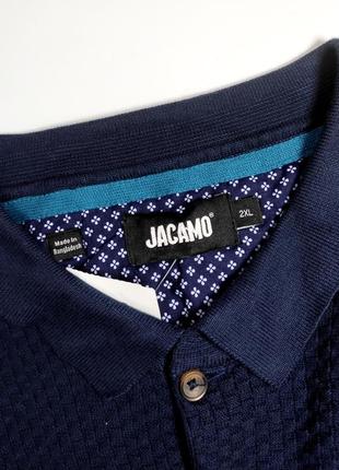 Джемпер мужской свитер синего цвета с воротом от бренда jacamo xxl4 фото
