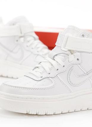 Зимние женские кожаные кроссовки с мехом в стиле nike air force 1 🆕 высокие зимние найки