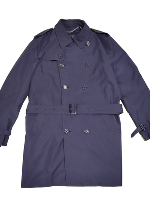 Uniqlo trench coat мужское двубортовое пальто тренч темно-синее р.l