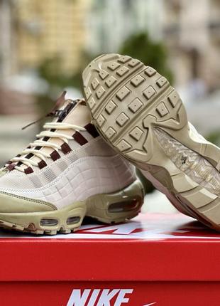 Зимові термо кросівки nike 95 sneakerboot beige termo7 фото