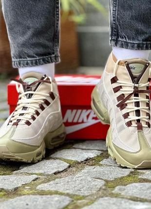 Зимові термо кросівки nike 95 sneakerboot beige termo9 фото