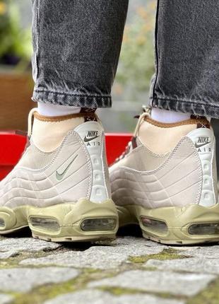 Зимові термо кросівки nike 95 sneakerboot beige termo10 фото