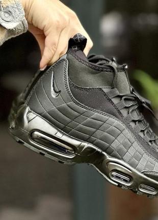 Зимние термо кроссовки nike 95 sneakerboot black termo1 фото