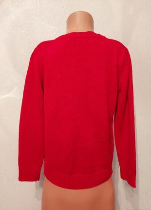 Новорічний светр з оленям, червона кофта2 фото