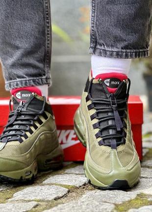 Зимові термо кросівки nike 95 sneakerboot khaki termo3 фото