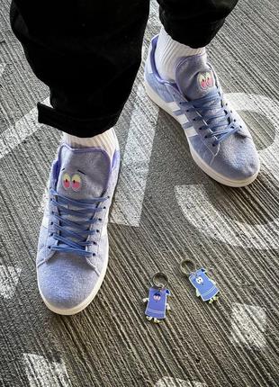 Кросівки жіночі / чоловічі фіолетові замшеві adidas color campus 80 x south "park towelie"