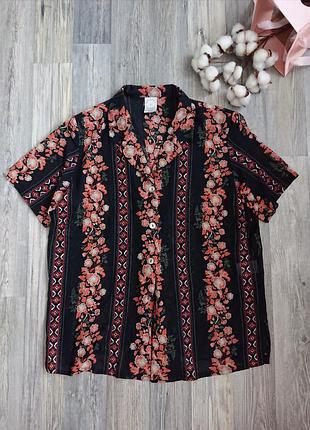 Женская блуза хлопок р.46/48 блузка рубашка блузочка
