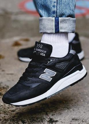 Кроссовки мужские черные кросівки чоловічі new balance 998 m998dpho made in usa р.45🇺🇸8 фото