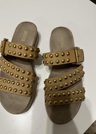 Шкіряні шльопанці michael kors