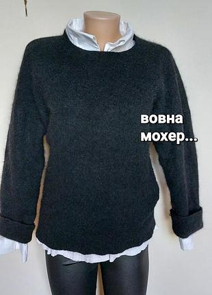 Брендовый черный пушистый джемпер,свитер,кофта, & others stories